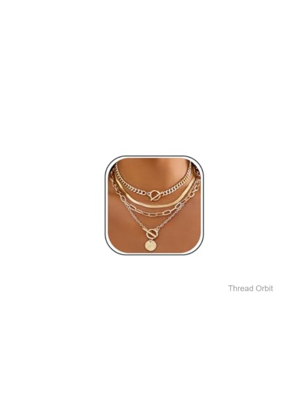 Vintage Chunky Gold Layered Necklace Set for Women
